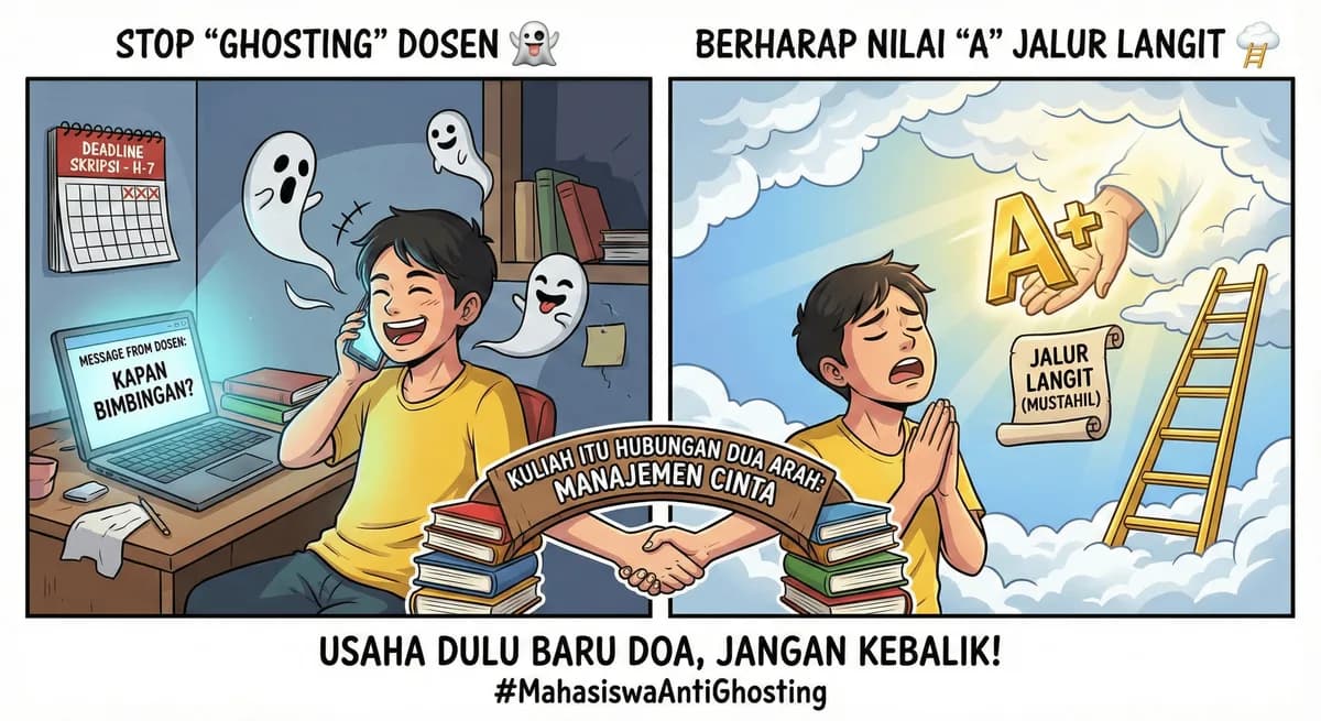 Kuliah Itu Hubungan Dua Arah: Stop "Ghosting" Dosen, Lalu Berharap Nilai A Lewat "Jalur Langit"