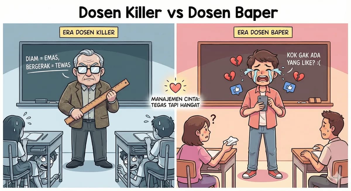 Dosen Killer vs Dosen Baper: Ketika Ruang Kelas Butuh Sedikit 'Bumbu' Cinta