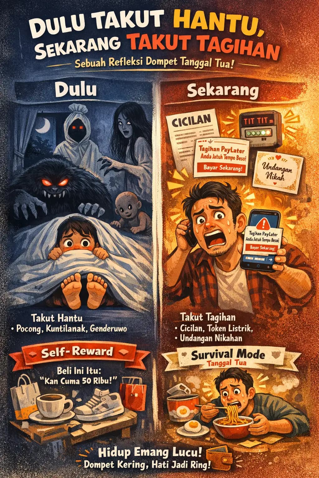 Dulu Takut Hantu, Sekarang Takut Tagihan: Sebuah Refleksi Dompet Tanggal Tua
