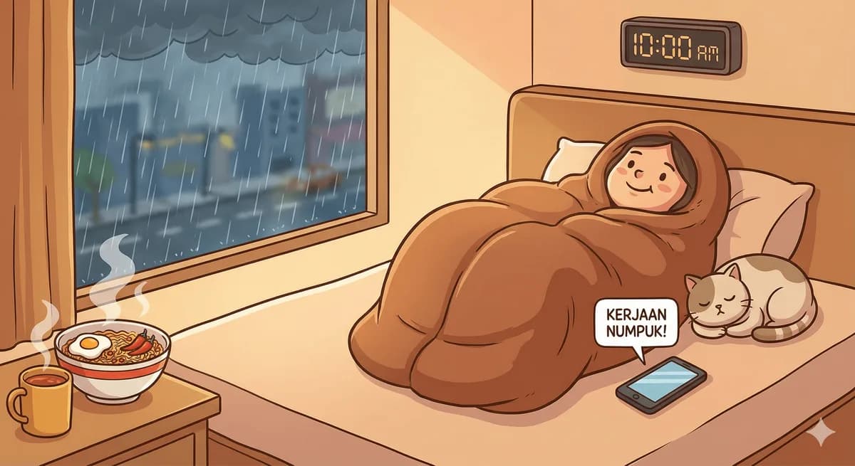 Seni Menikmati 'Mager': Kenapa Hujan Adalah Waktu Terbaik untuk Tidak Melakukan Apa-apa