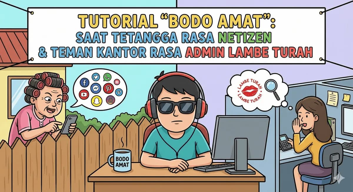 Tutorial "Bodo Amat": Saat Tetangga Rasa Netizen & Teman Kantor Rasa Admin Lambe Turah