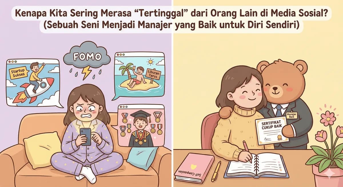 Kenapa Kita Sering Merasa 'Tertinggal' dari Orang Lain di Media Sosial? (Sebuah Seni Menjadi Manajer yang Baik untuk Diri Sendiri)