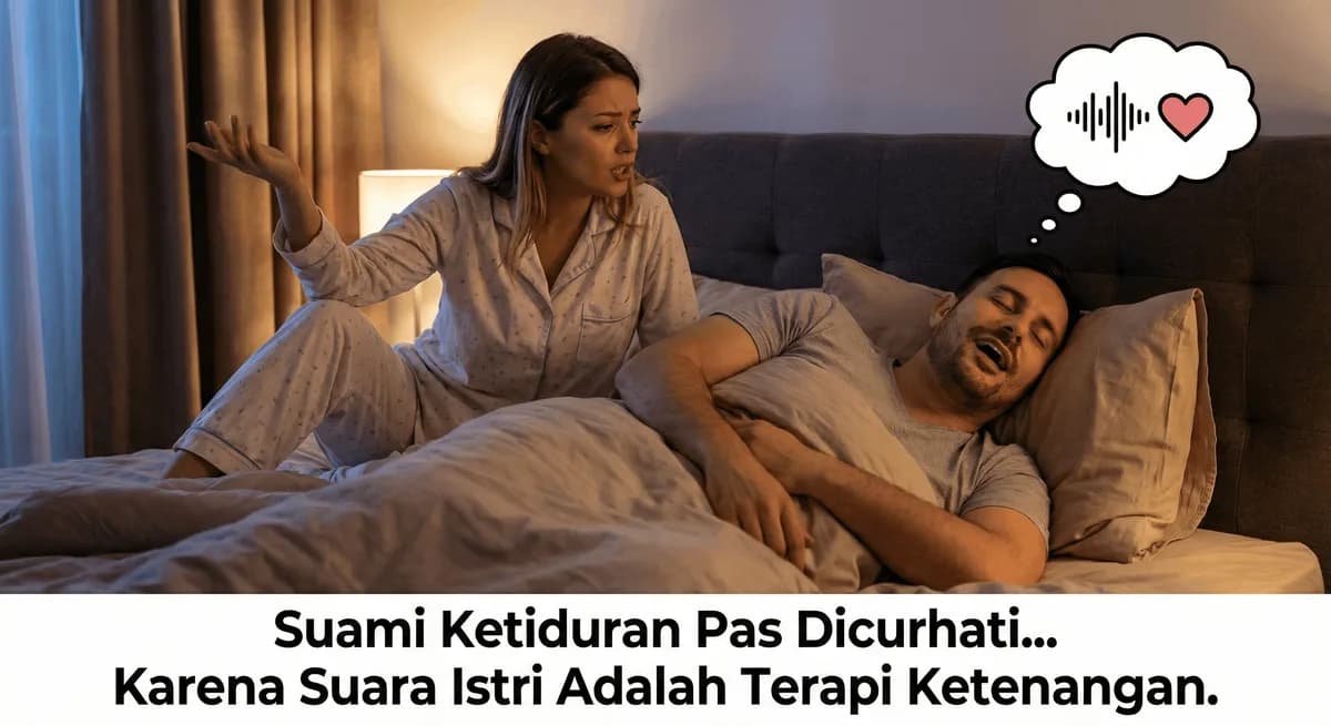 Suami Ketiduran Pas Dicurhati Bukan Karena Bosan, Tapi Karena Suara Istri Adalah Terapi Ketenangan Paling Ampuh