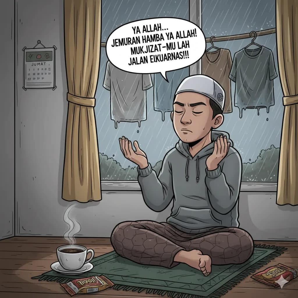 Hujan, Kopi, dan Doa: Menemukan Keberkahan di Balik Langit yang Mendung