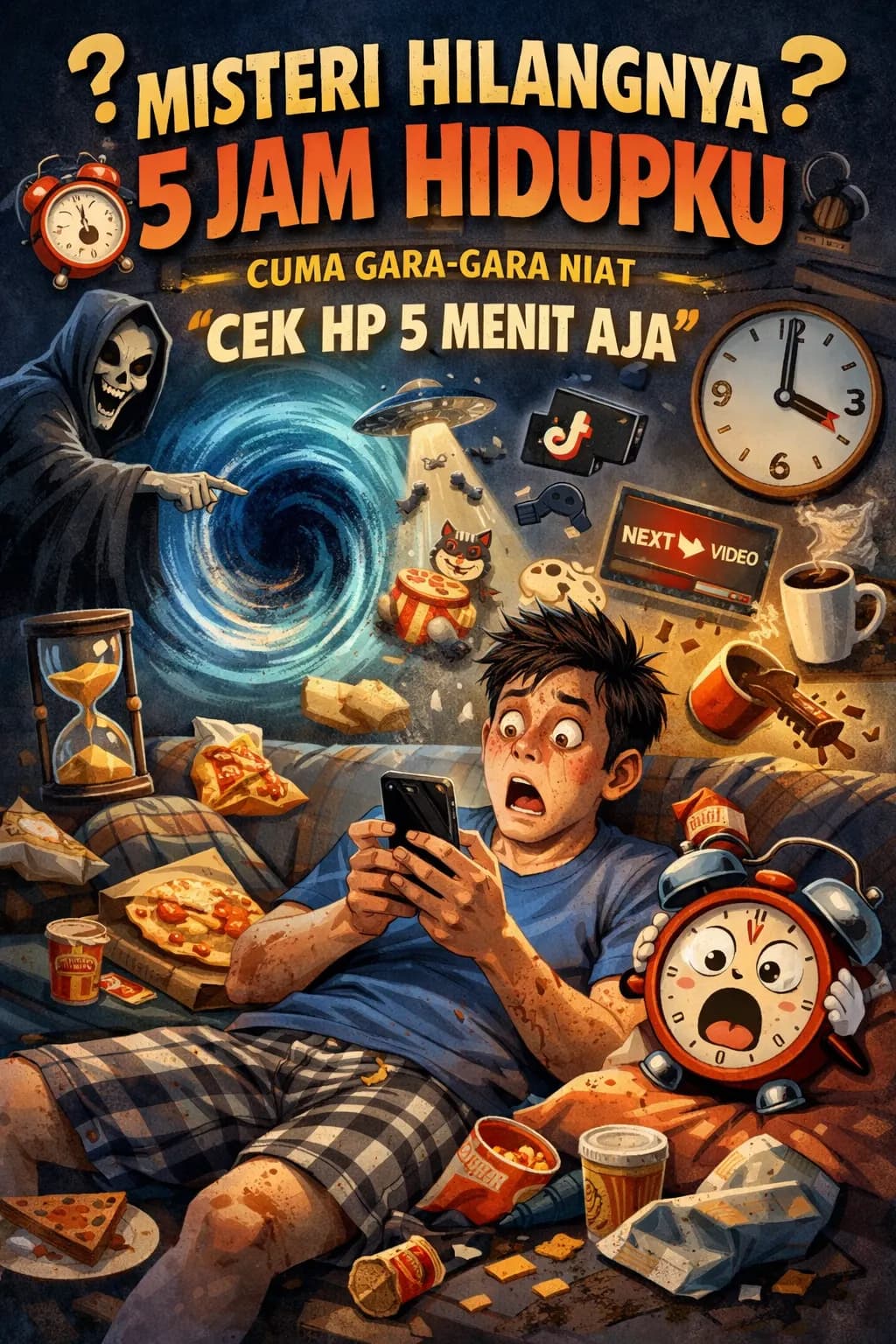 Misteri Hilangnya 5 Jam Hidupku Cuma Gara-Gara Niat "Cek HP 5 Menit Aja