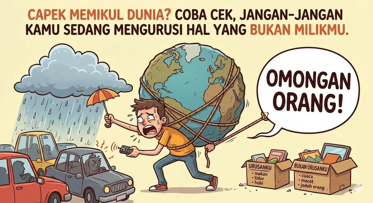 Capek Memikul Dunia? Coba Cek, Jangan-jangan Kamu Sedang Mengurusi Hal yang Bukan Milikmu