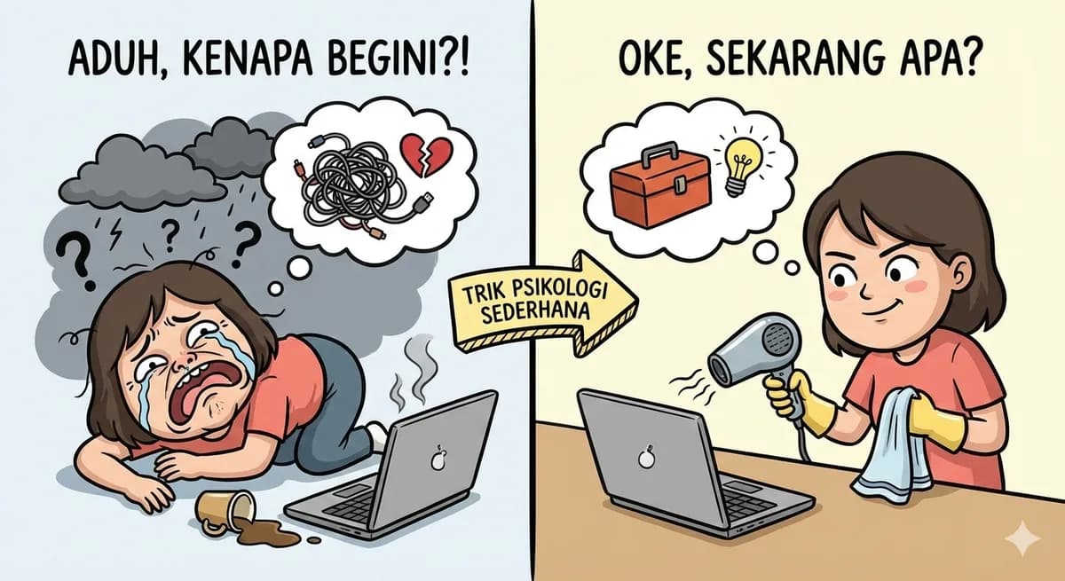 "Trik Psikologi Sederhana Mengubah 'Aduh, Kenapa Begini?' Menjadi 'Oke, Sekarang Apa?'"