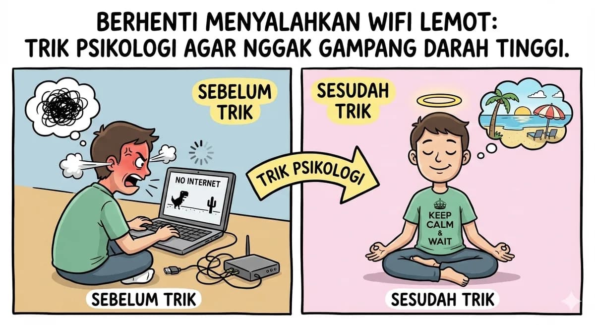 Berhenti Menyalahkan Wifi Lemot: Trik Psikologi Agar Nggak Gampang Darah Tinggi