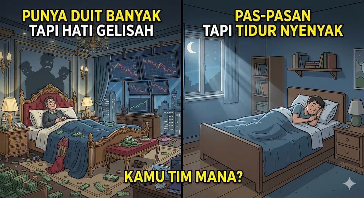 Punya Duit Banyak tapi Hati Gelisah vs. Pas-pasan tapi Tidur Nyenyak. Kamu Tim Mana?