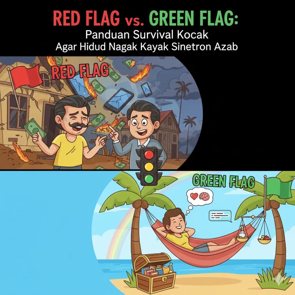 Red Flag vs. Green Flag: Panduan Survival Kocak Agar Hidup Nggak Kayak Sinetron Azab