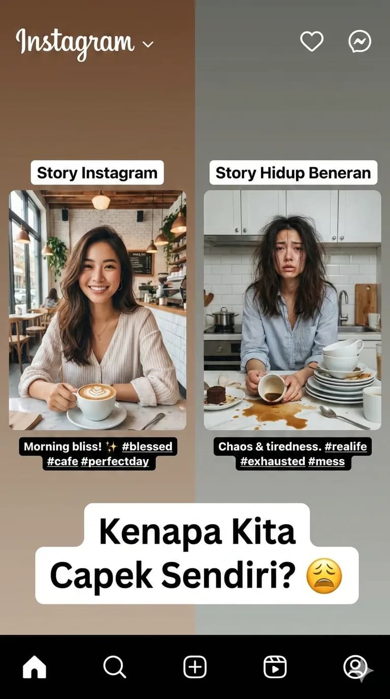 Story Instagram vs. Story Hidup Beneran: Kenapa Kita Capek Sendiri?