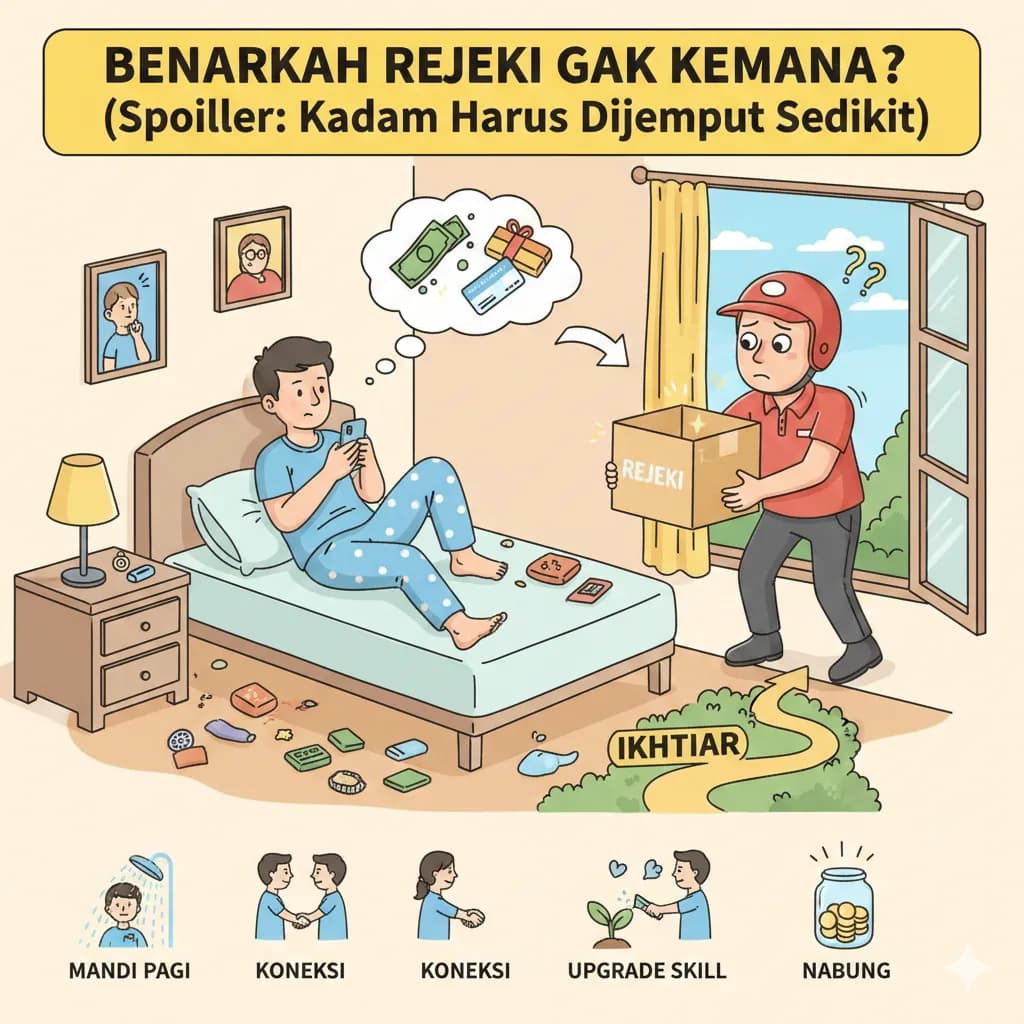 Benarkah Rejeki Gak Kemana? (Spoiler: Kadang Harus Dijemput Sedikit)