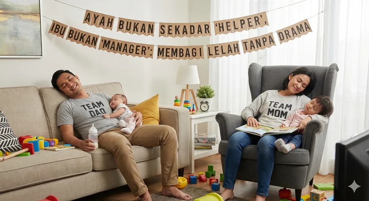 Ayah Bukan Sekadar 'Helper', Ibu Bukan 'Manager': Membagi Lelah Mengasuh Anak Tanpa Drama Siapa Paling Capek