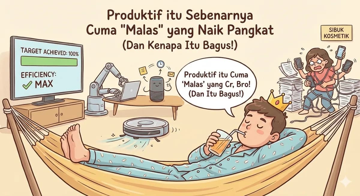 Produktif itu Sebenarnya Cuma "Malas" yang Naik Pangkat (Dan Kenapa Itu Bagus!)
