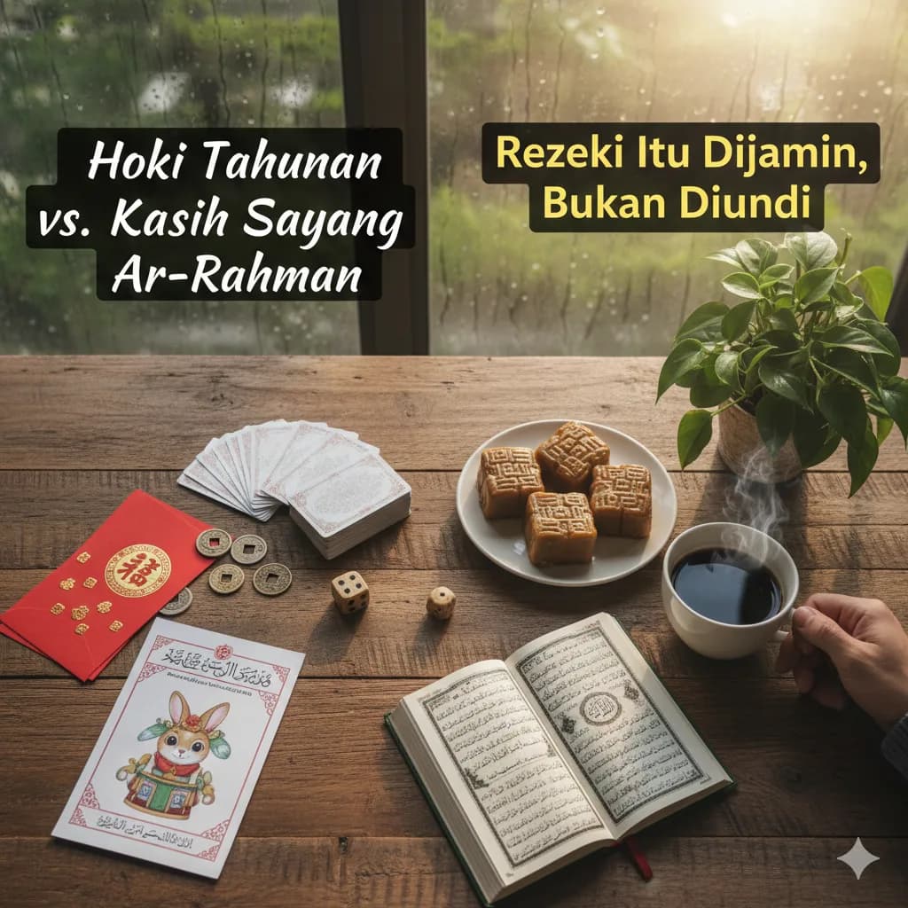 Hoki Tahunan vs. Kasih Sayang Ar-Rahman: Rezeki Itu Dijamin, Bukan Diundi (Edisi Merah Delima)