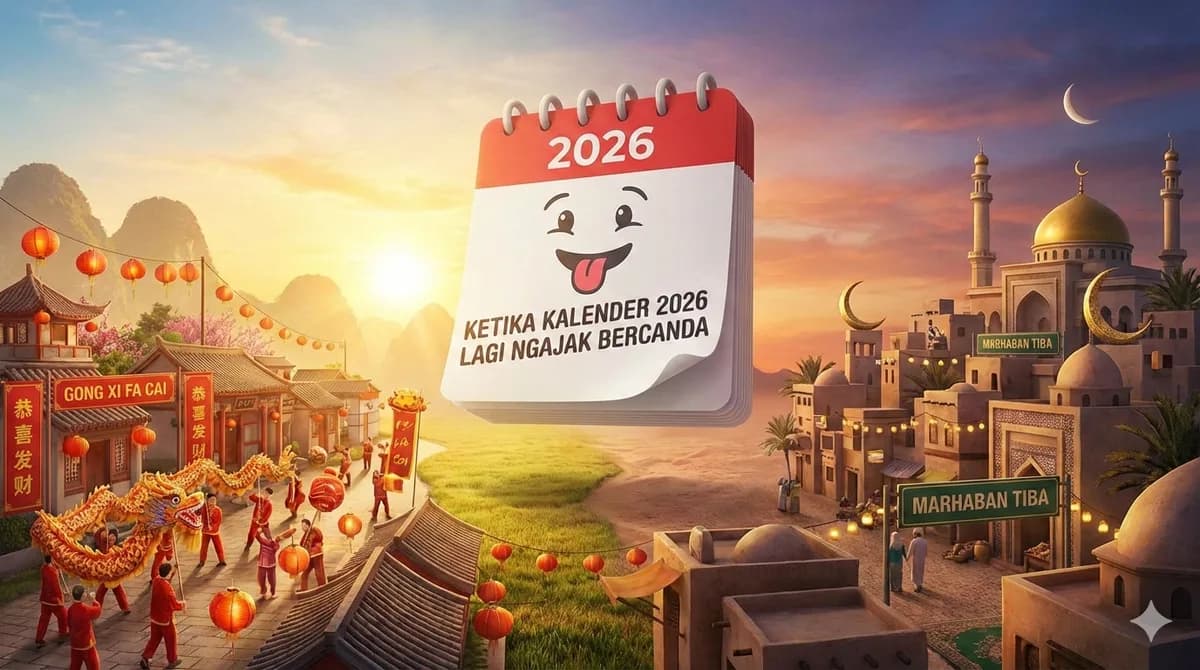 Pagi "Gong Xi Fa Cai", Sore "Marhaban Tiba": Ketika Kalender 2026 Lagi Ngajak Bercanda