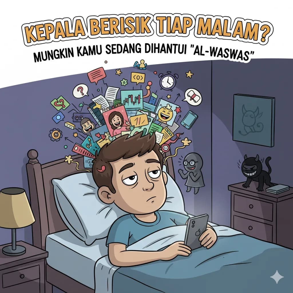 Kepala Berisik Tiap Malam? Mungkin Kamu Sedang Dihantui 'Al-Waswas' 