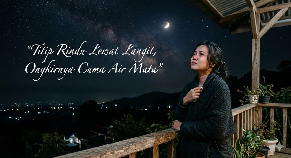 "Titip Rindu Lewat Langit, Ongkirnya Cuma Air Mata"