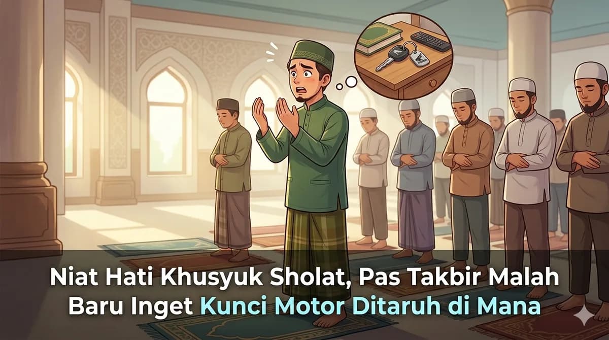Niat Hati Khusyuk Sholat, Pas Takbir Malah Baru Inget Kunci Motor Ditaruh di Mana