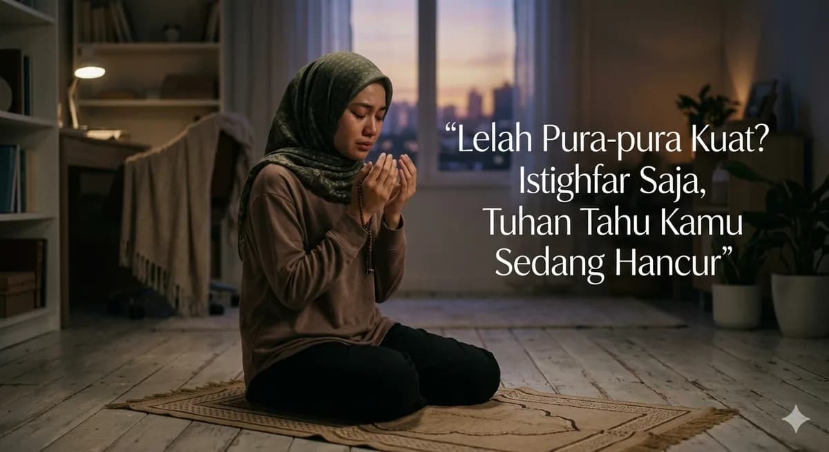 Capek Cosplay Jadi "Si Paling Tegar"? Istighfar Aja Bestie, Pusat Tahu Kok Batin Lu Lagi Remuk Mrotol