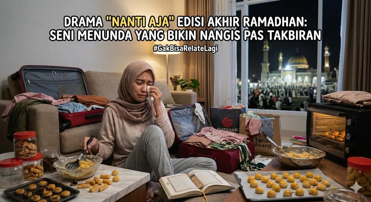 Drama "Nanti Aja" Edisi Akhir Ramadhan: Seni Menunda yang Bikin Nangis Pas Takbiran