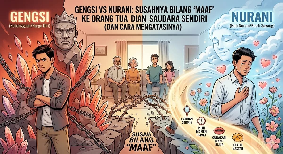 Gengsi vs Nurani: Susahnya Bilang "Maaf" ke Orang Tua dan Saudara Sendiri (Dan Cara Mengatasinya)