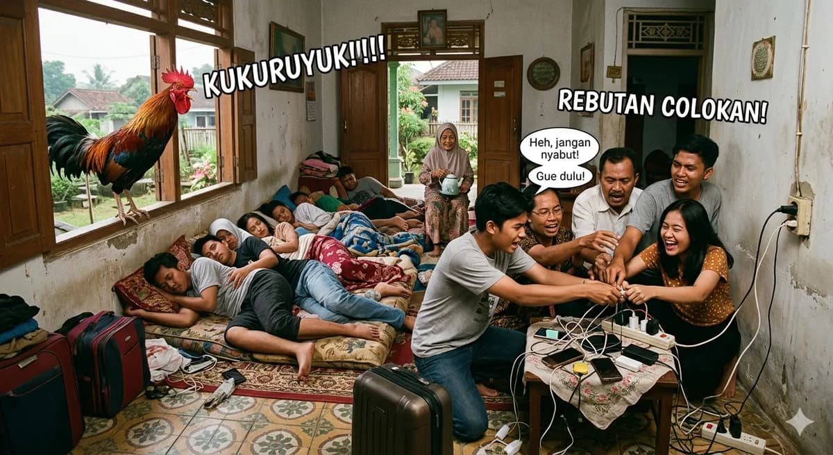 Tragedi Lebaran di Rumah Nenek: Alarm Ayam Jago dan Rebutan Colokan Berdarah