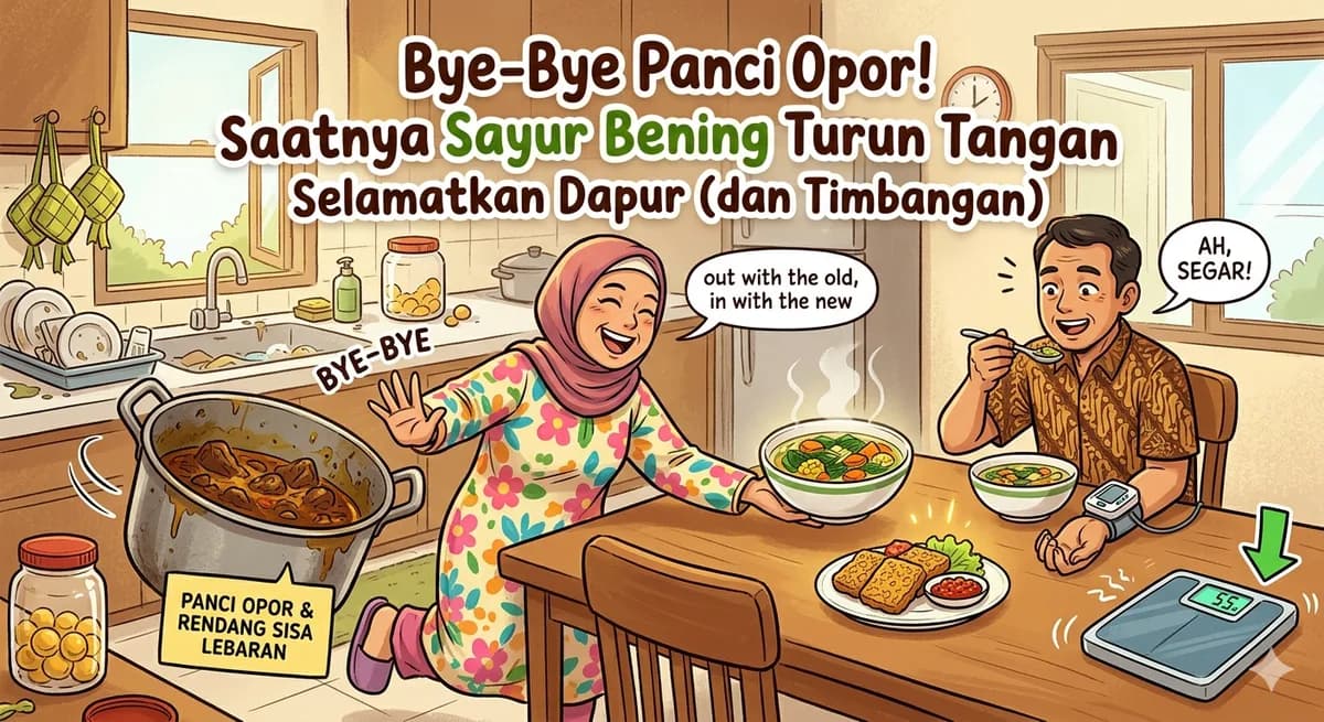 "Bye-Bye Panci Opor! Saatnya Sayur Bening Turun Tangan Selamatkan Dapur (dan Timbangan)"