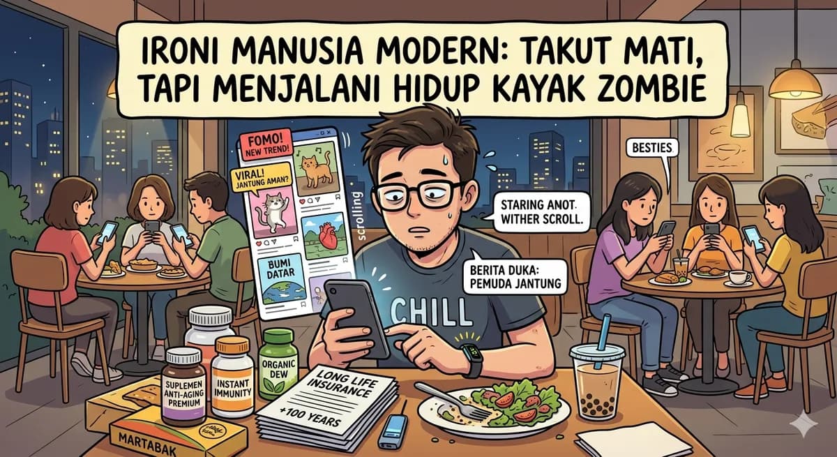 Ironi Manusia Modern: Takut Mati, Tapi Menjalani Hidup Kayak Zombie