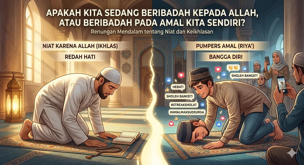 Apakah Kita Sedang Beribadah kepada Allah, atau Beribadah pada Amal Kita Sendiri?