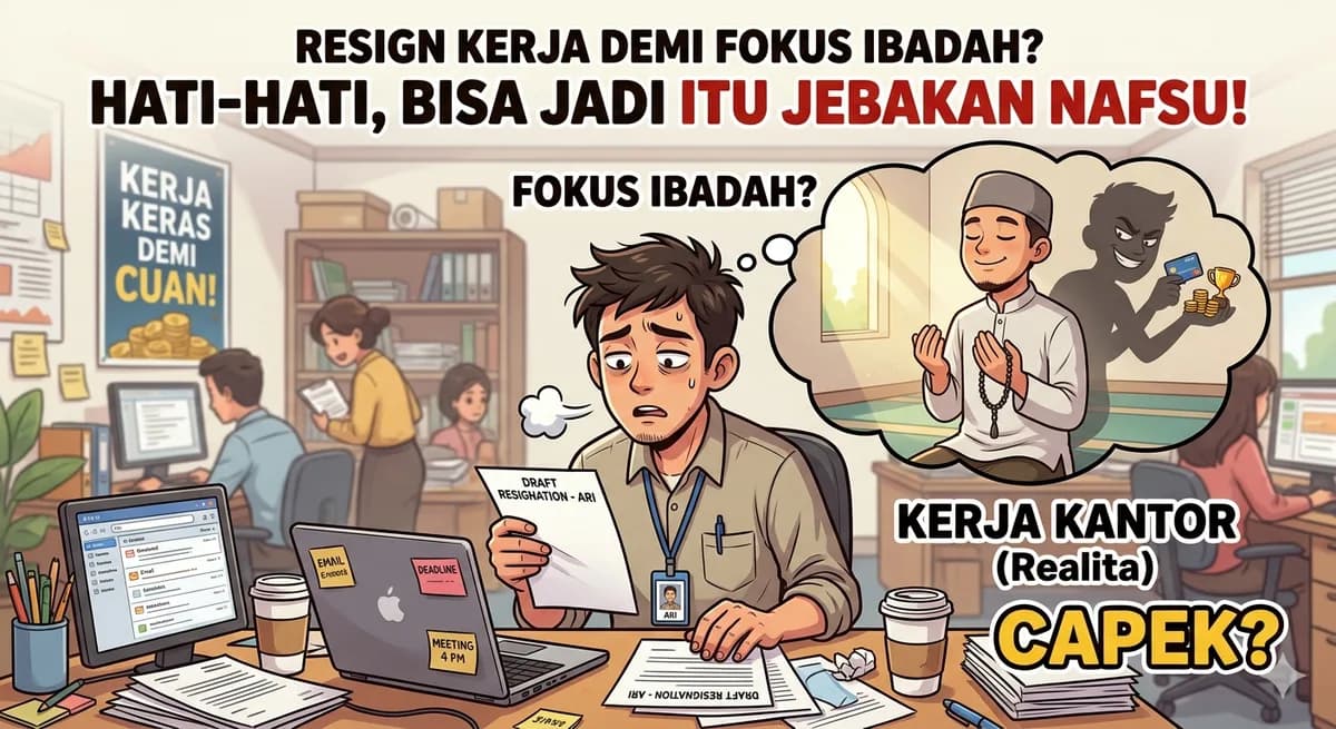Resign Kerja Demi Fokus Ibadah? Hati-hati, Bisa Jadi Itu Jebakan Nafsu!