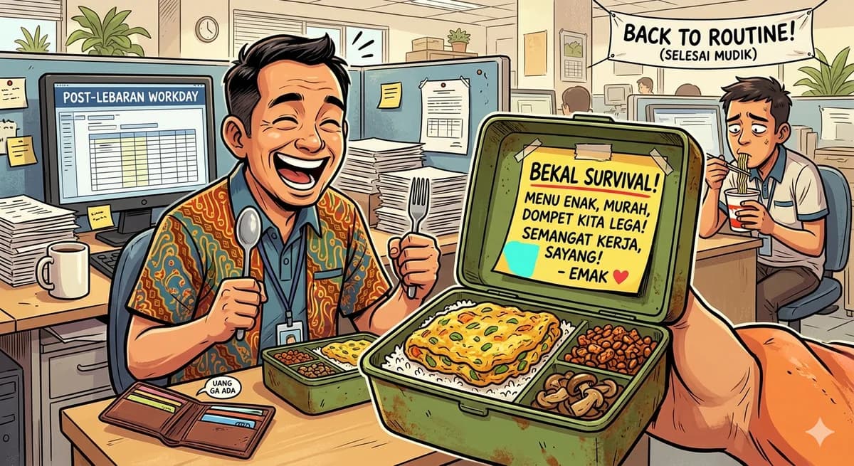 Survival Guide Pasca-Lebaran: Menu Bekal Suami yang  Enak, Murah, dan Bikin Dompet Bernapas Lega