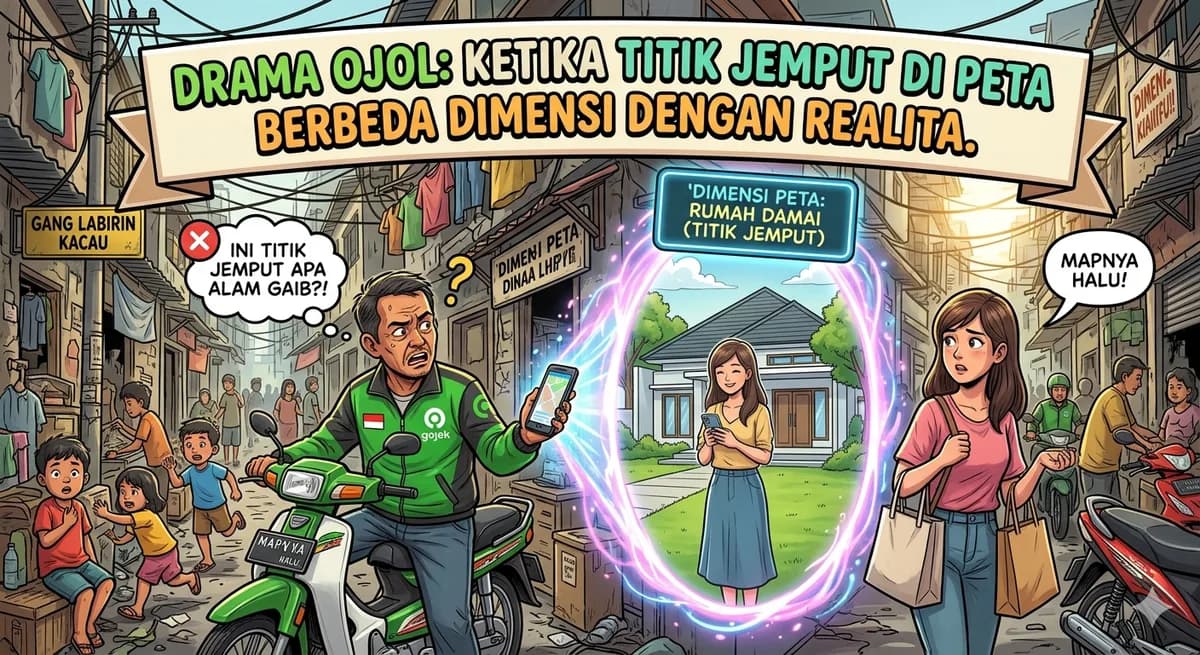 Drama Ojol: Ketika Titik Jemput di Peta Berbeda Dimensi dengan Realita
