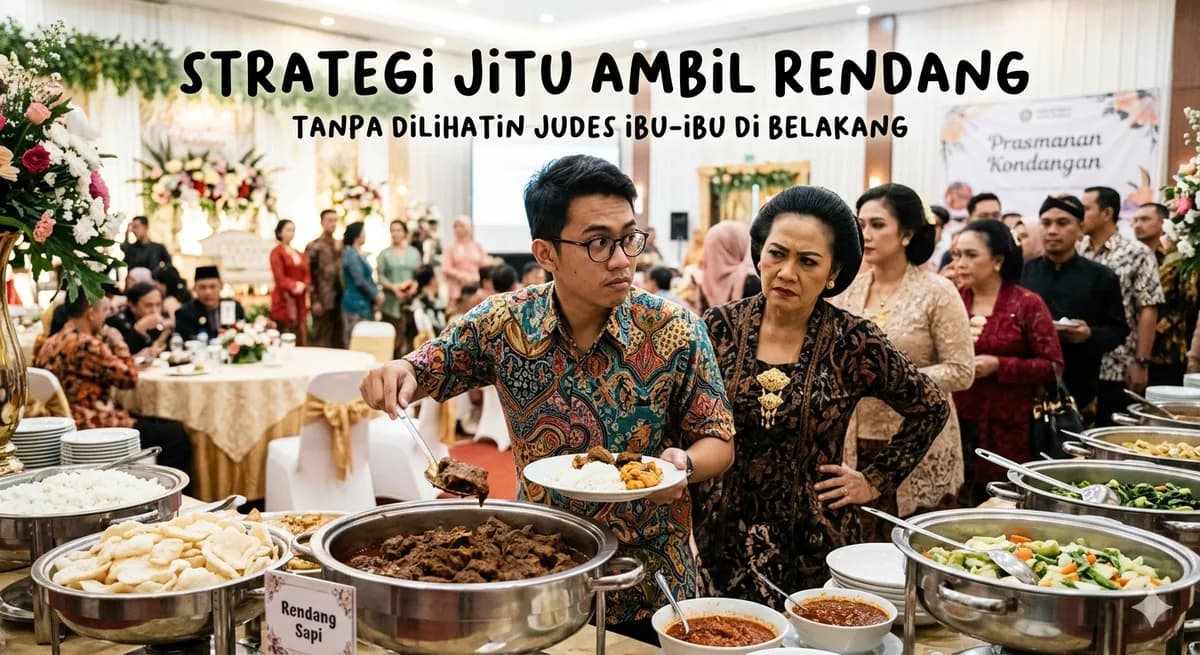 Strategi Jitu Ambil Daging Rendang di Prasmanan Kondangan Tanpa Dilihatin Judes Sama Ibu-ibu di Belakang