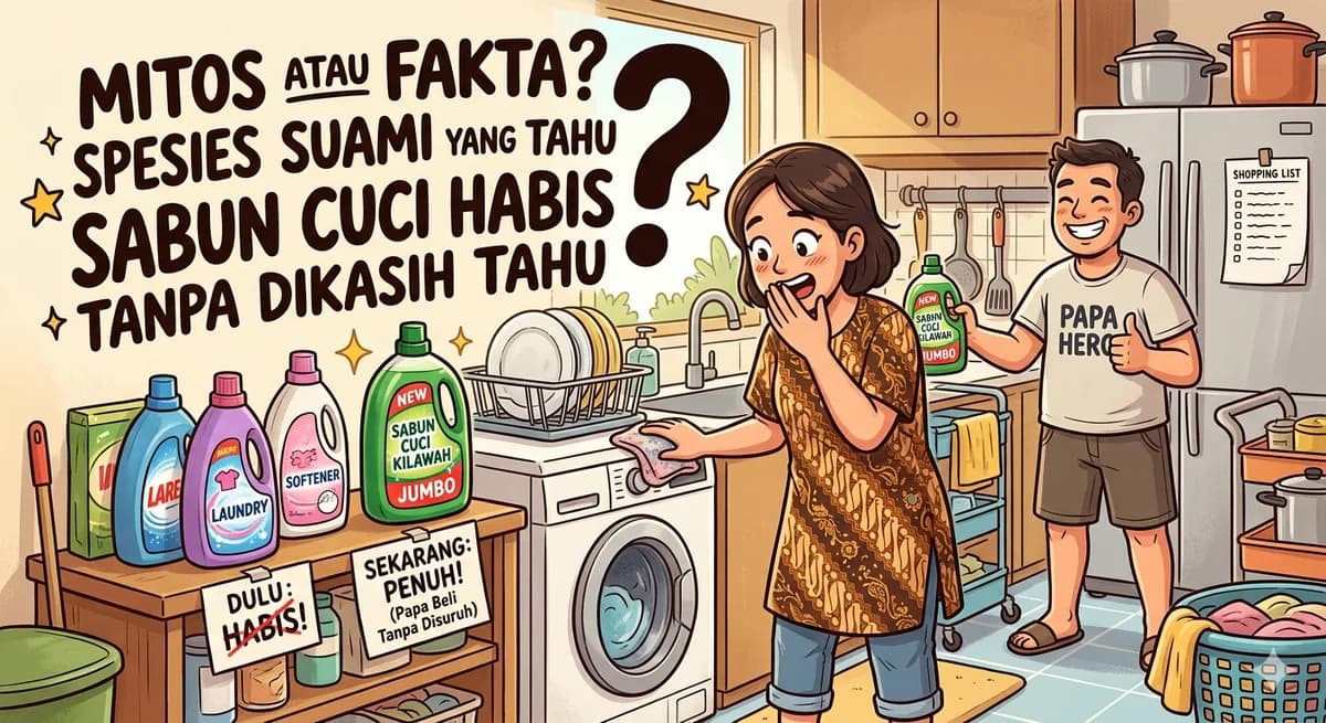 Mitos atau Fakta? Spesies Suami yang Tahu Sabun Cuci Habis Tanpa Dikasih Tahu