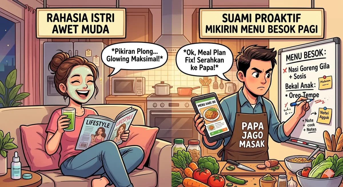 Rahasia Istri Awet Muda: Suami yang Proaktif Mikirin Menu Besok Pagi