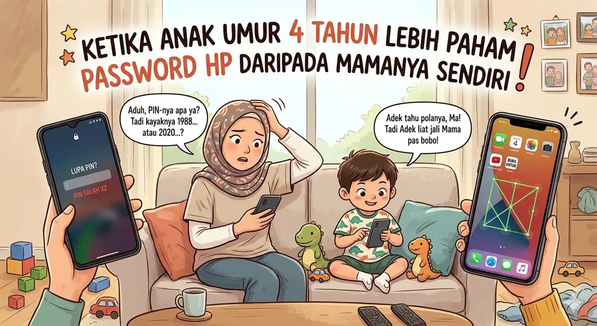 "Ketika Anak Umur 4 Tahun Lebih Paham Password HP Daripada Mamanya Sendiri"