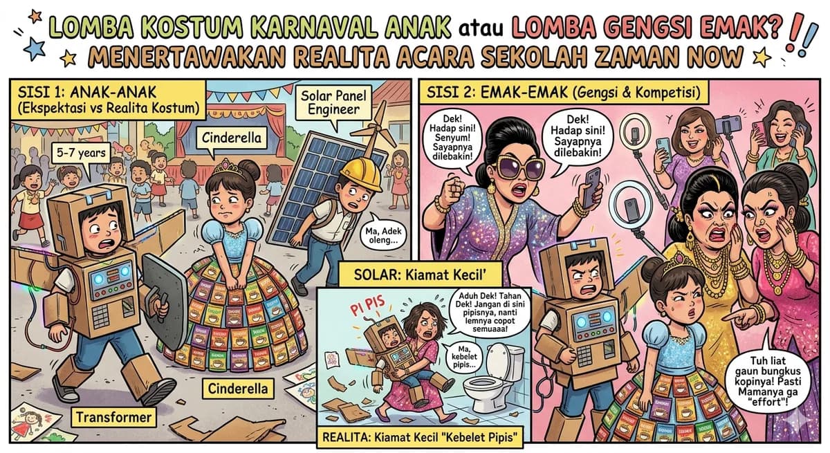 Lomba Kostum Karnaval Anak atau Lomba Gengsi Emak? Menertawakan Realita Acara Sekolah Zaman Now