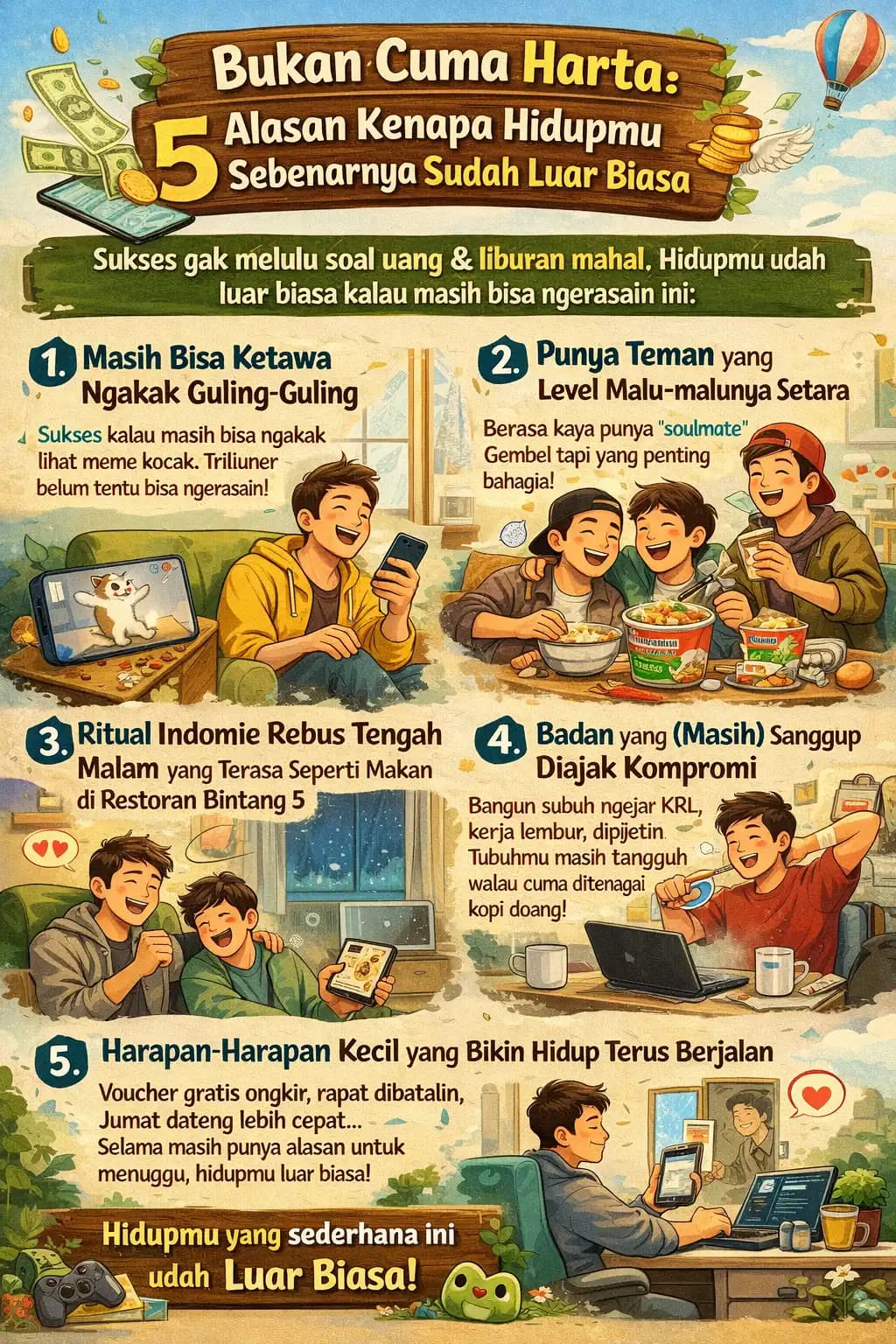 Daftar Syukur: Dari Kehadiran Sahabat hingga Pekerjaan yang Hebat
