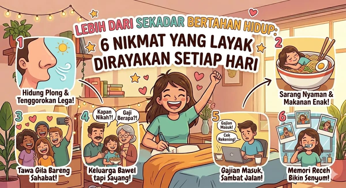 Lebih dari Sekadar Bertahan Hidup: 6 Nikmat yang Layak Dirayakan Setiap Hari