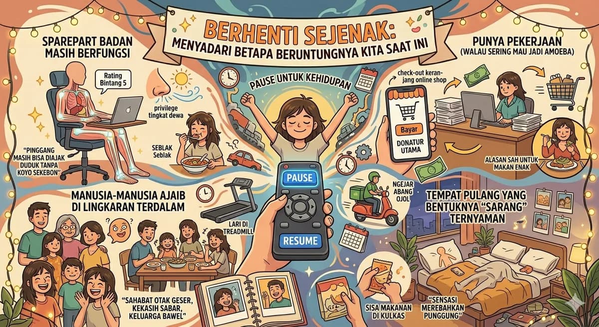 Berhenti Sejenak: Menyadari Betapa Beruntungnya Kita Saat Ini