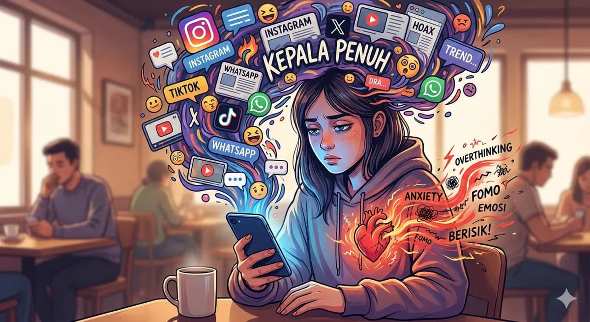 Tiap Hari Scroll Sosmed, Isi Kepala Penuh, Tapi Kok Hati Makin Berisik?