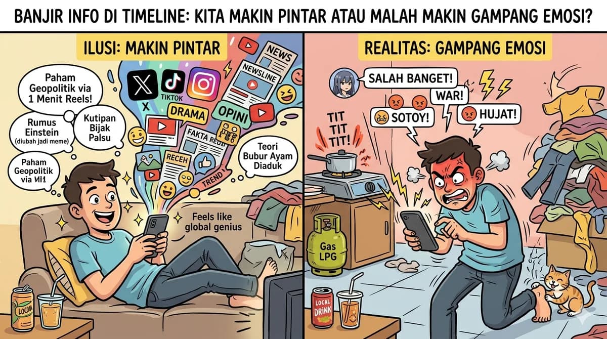 Banjir Info di Timeline: Kita Makin Pintar atau Malah Makin Gampang Emosi?