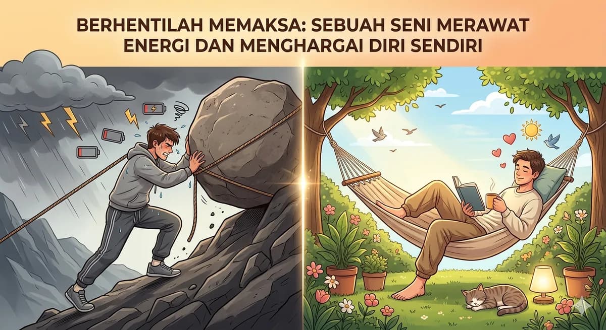 Berhentilah Memaksa: Sebuah Seni Merawat Energi dan Menghargai Diri Sendiri