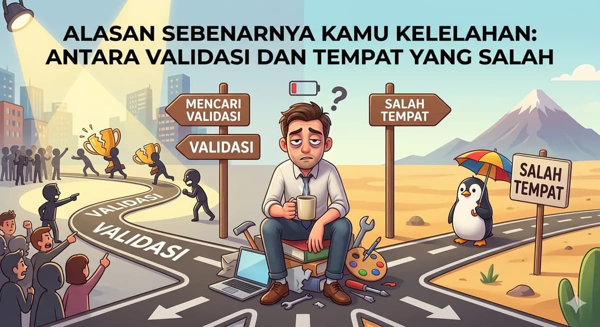 Alasan Sebenarnya Kamu Kelelahan: Antara Validasi dan Tempat yang Salah