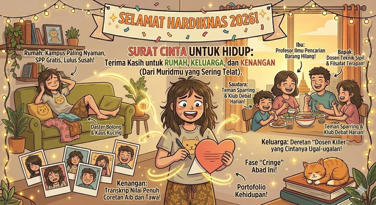 Selamat Hardiknas 2026! Surat Cinta untuk Hidup: Terima Kasih untuk Rumah, Keluarga, dan Kenangan (Dari Muridmu yang Sering Telat)