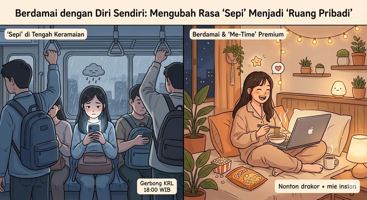 Berdamai dengan Diri Sendiri: Mengubah Rasa 'Sepi' Menjadi 'Ruang Pribadi'
