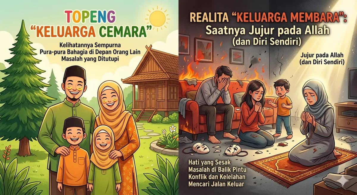 Topeng "Keluarga Cemara" vs Realita "Keluarga Membara": Saatnya Jujur pada Allah (dan Diri Sendiri)