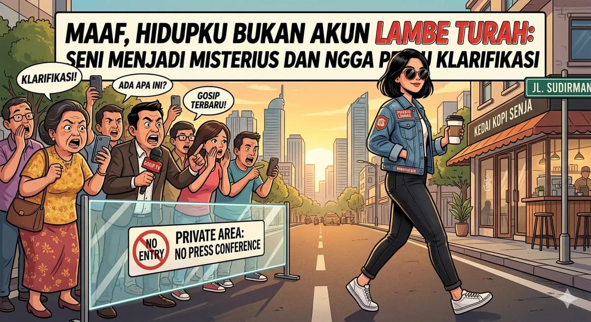 Maaf, Hidupku Bukan Akun Lambe Turah: Seni Menjadi Misterius dan Nggak Perlu Klarifikasi