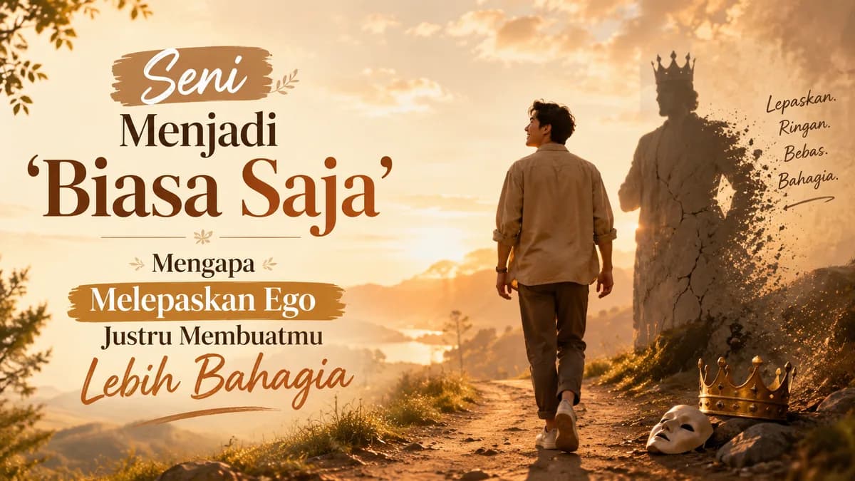 Seni Menjadi "Biasa Saja": Mengapa Melepaskan Ego Justru Membuatmu Lebih Bahagia